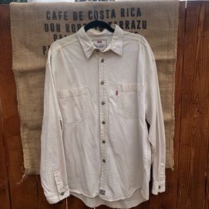 Levi's Vintage 90's White Denim Metal Buttons Men's L